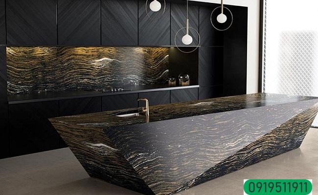 Đá thạch anh ốp tủ bếp