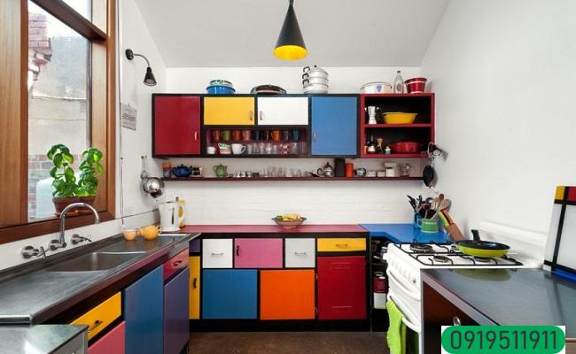 Màu sắc nội thất tủ bếp