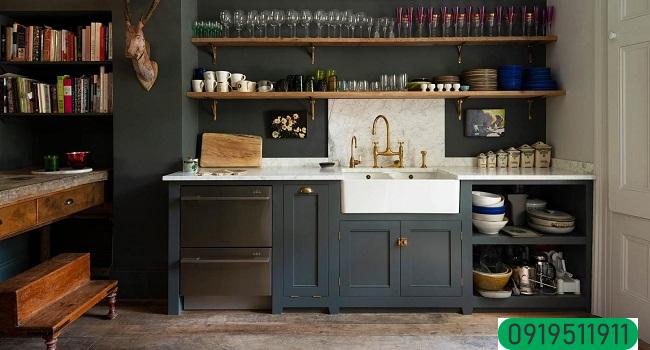 Tủ bếp đơn giản giá rẻ bằng gỗ tự nhiên Tủ bếp đơn giản giá rẻ bằng gỗ tự nhiên