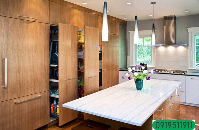 Tủ bếp đơn giản hiện đại âm tường