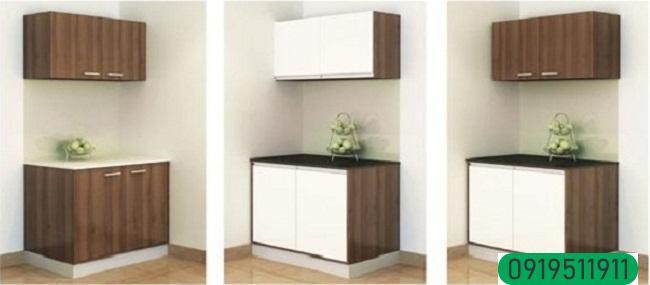 Tủ bếp gỗ công nghiệp mini giá rẻ