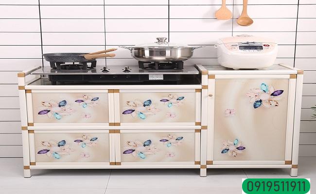 Tủ bếp nhôm kính nhỏ giá rẻ Tủ bếp nhôm kính nhỏ giá rẻ