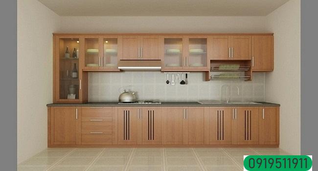 Tủ bếp làm bằng vật liệu nhôm
