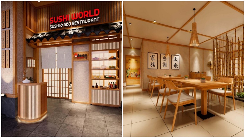 Không gian nhà hàng sushi world