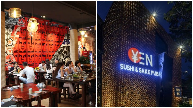 Không gian quán YEN sushi vô cùng sang trọng