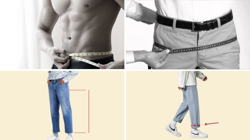 Các bước đo số đo cơ thể nam