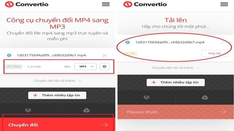 Chuyển nhạc TikTok sang mp3 bằng Convertio