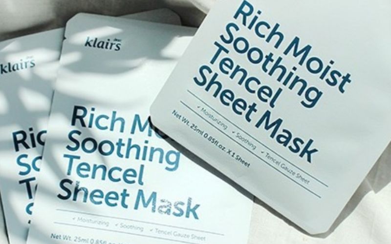 Tác dụng của mặt nạ Klairs Rich Moist Soothing Tencel Sheet Mask