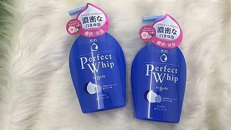 Cách phân biệt sữa tắm Senka Perfect Whip for Body hương hoa hồng và hoa nhài thật giả?