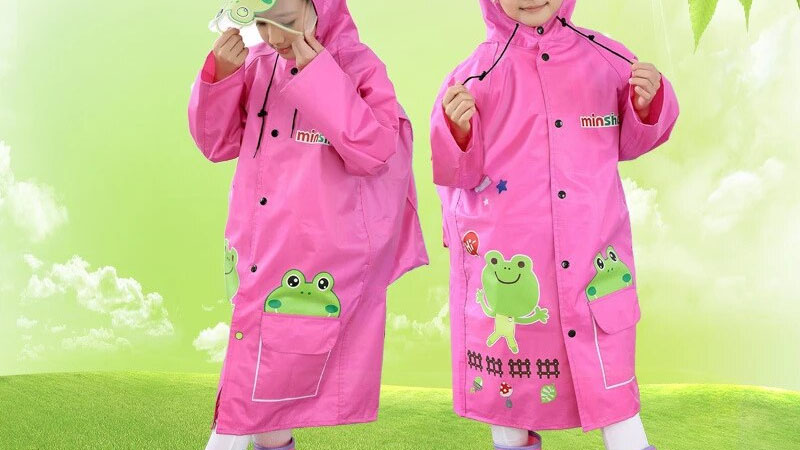Áo mưa chú ếch con màu hồng