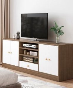 Kệ tivi hiện đại thiết kế tiện dụng bằng gỗ GHS-3498