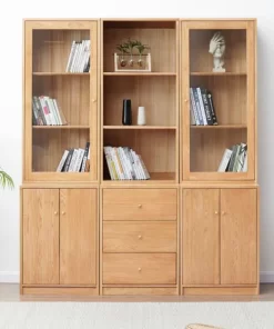 Tủ đựng tài liệu tủ hồ sơ gỗ sồi tự nhiên hiện đại GHS-5747